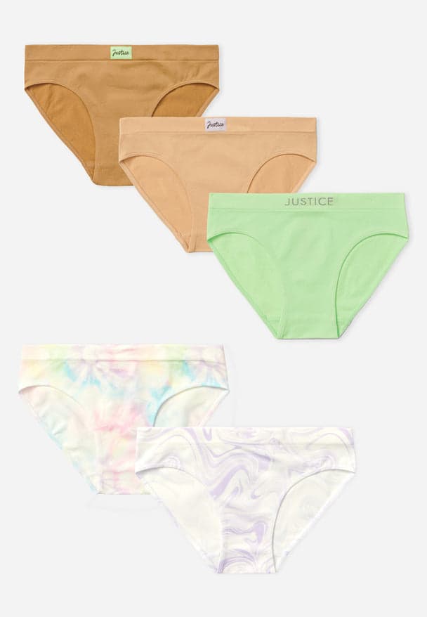 Girls Panty 5 Pcs in a packet, for adult girls Size 7/8 Years Waist 18--20  Inch Size 10/12 Years Waist 20--22 Inch Size12/14 Years Waist 22--25 Inch  Size 14/16 Years Waist 25--28 Inch