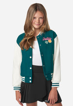 Justice varsity jacket store
