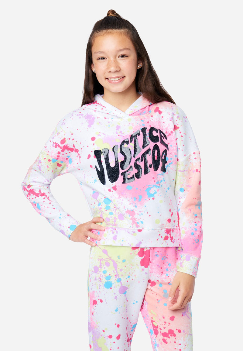 White Multi Paint Splatter
