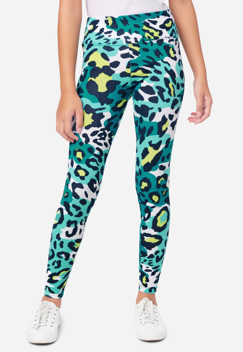 Aqua Sky Leopard Print