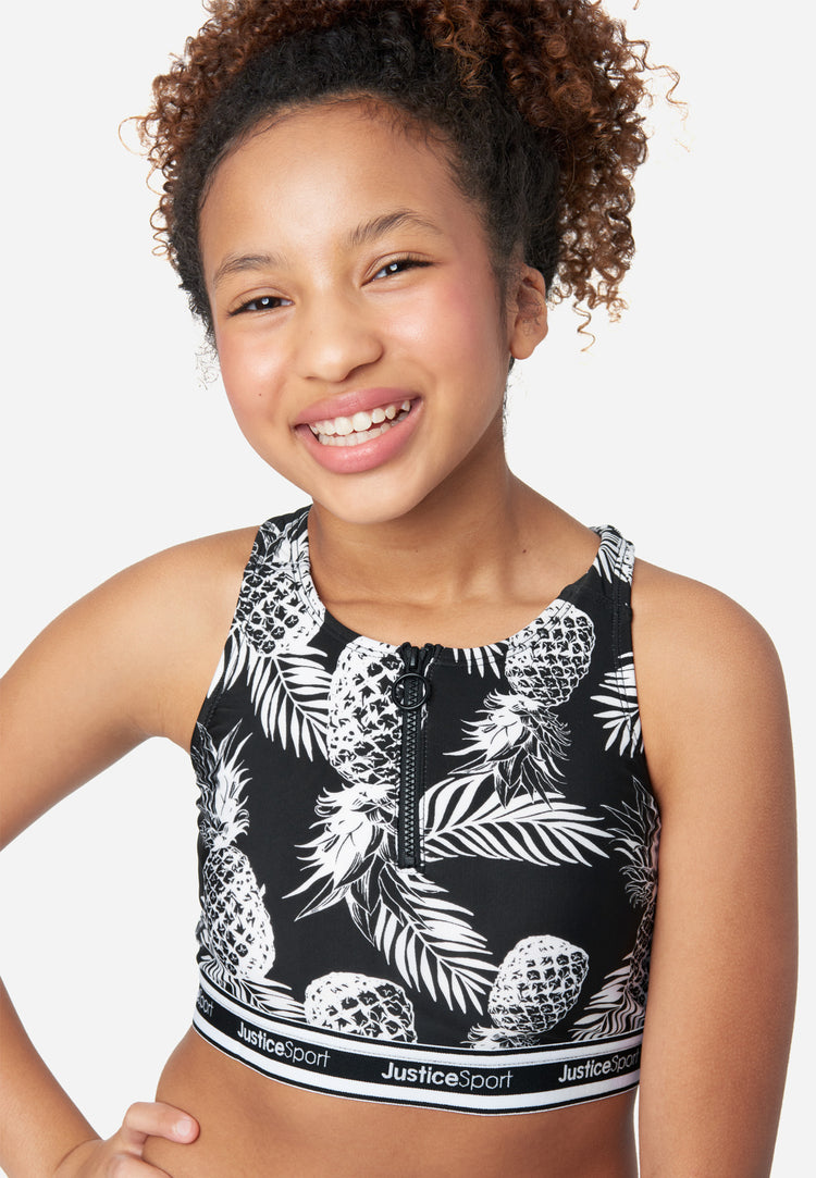 Black pineapple swimsuit shop